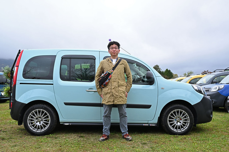 愛知県からご参加の二日市さん。OZのホイールに「ミシュラン・パイロットスポーツ4」を組み合わせる走り好きだ。