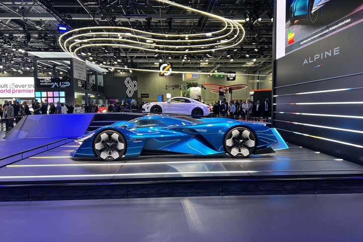 アルピーヌの展示エリアの様子。