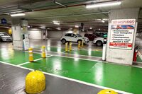 2023年9月8日。EVチャージ用のスペースは4カ所とも空いていた。