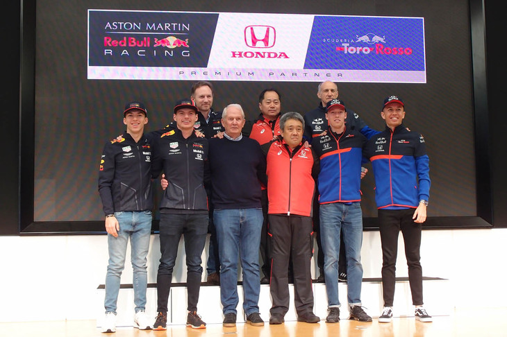 「2019 Honda F1 Kick Off」記者会見に出席した、ホンダとレッドブル、トロロッソのキーマン。