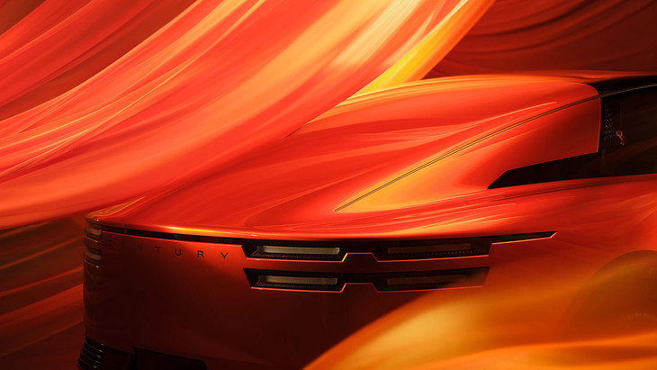 センチュリーのコンセプトモデルのリアまわり。。