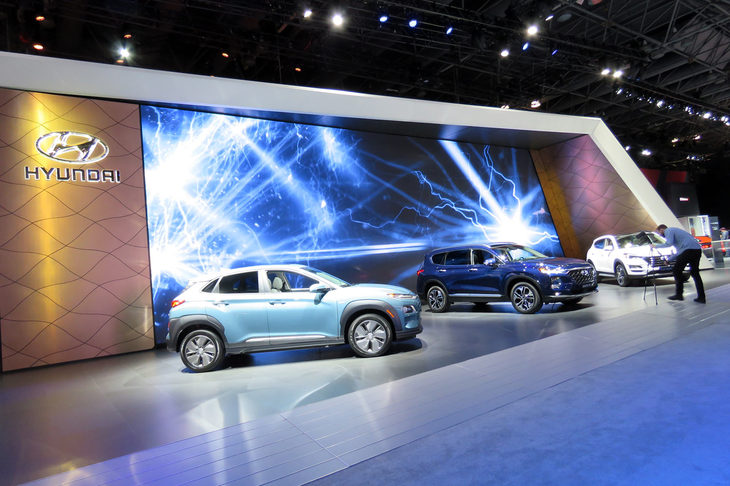 ヒュンダイブースの様子。