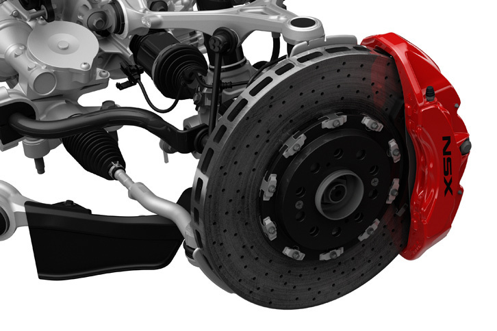 
	オプションで用意されるカーボンセラミックブレーキディスク。
	