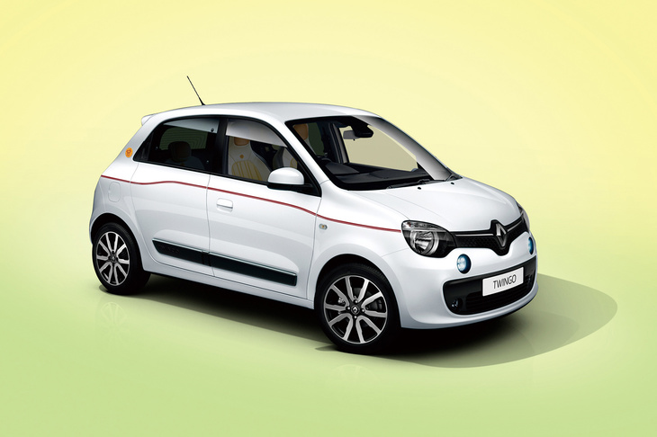 車体色に「ブラン クリスタル」が採用された「ルノー・トゥインゴPHマカロン」。