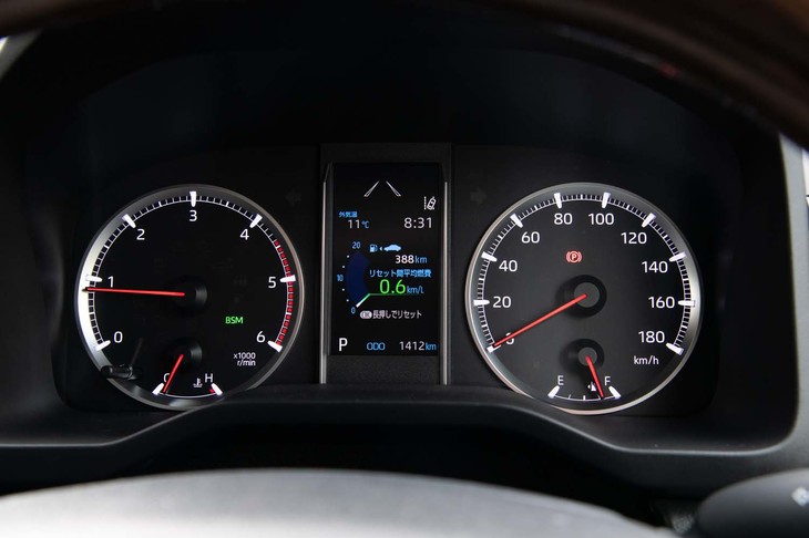 2眼式のオプティトロンメーター。中央には4.2インチのTFTカラーディスプレイがレイアウトされる。