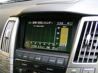 プリウスと同様、燃費やハイブリッドシステムの状況を示すモニターを装備。