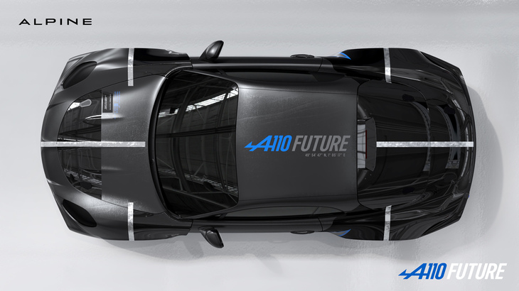 「A110フューチャー」は、新開発のプラットフォームをベースに既存の「A110」ベースのボディーをかぶせたテスト用車両だ。