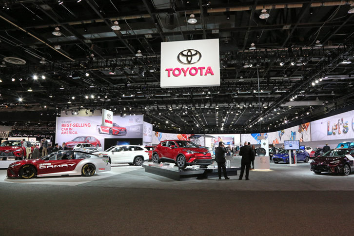 トヨタブースの様子。
