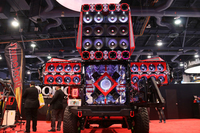 オリオンオーディオのブースで。大手自動車メーカーや有名サプライヤーの相次ぐ出展で、こうしたコテコテのハイパフォーマンスオーディオは、少々居心地の悪い状況に。