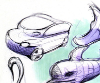 ムルティプラ外装のイメージスケッチ。