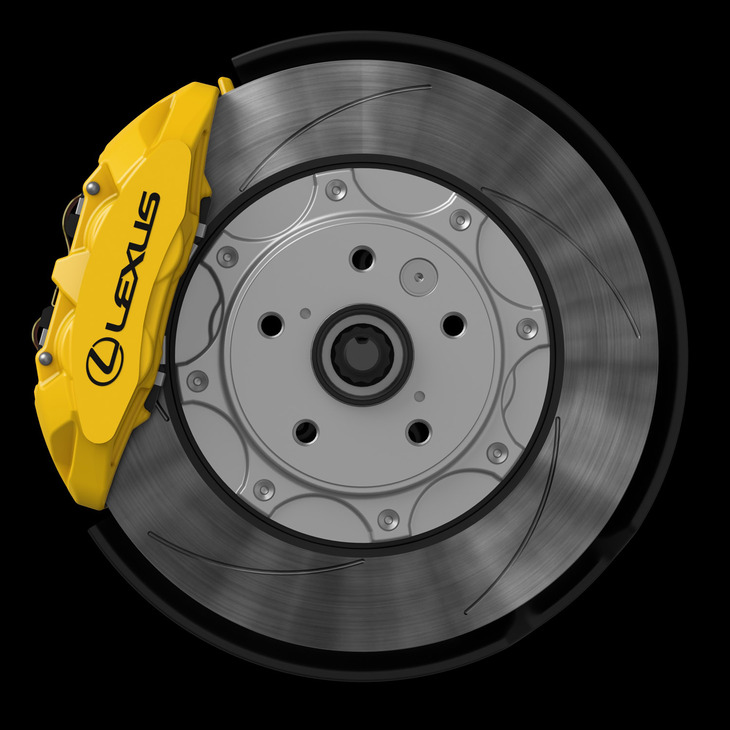 「LBX MORIZO RR“Bespoke Build”」に設定されるイエローのブレーキキャリパーを装備。