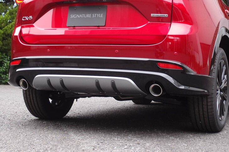 マツダCX-5 XDスポーツアピアランス（オプション装着車のリアバンパー周辺部）