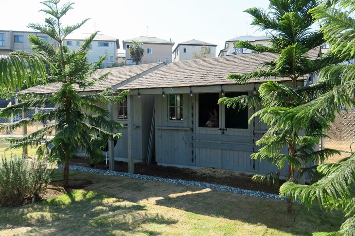 施設の片隅に建てられたこちらの小屋。一見すると物置かなにかのようだが……。