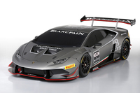 ワンメイクレース用の「ウラカンLP620-2 スーパートロフェオ」。ひと足先に2014年8月、アメリカで発表された。