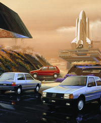 イタルデザイン・ジウジアーロのアーカイブから。「フィアット・ウーノ」のイラストレーション。