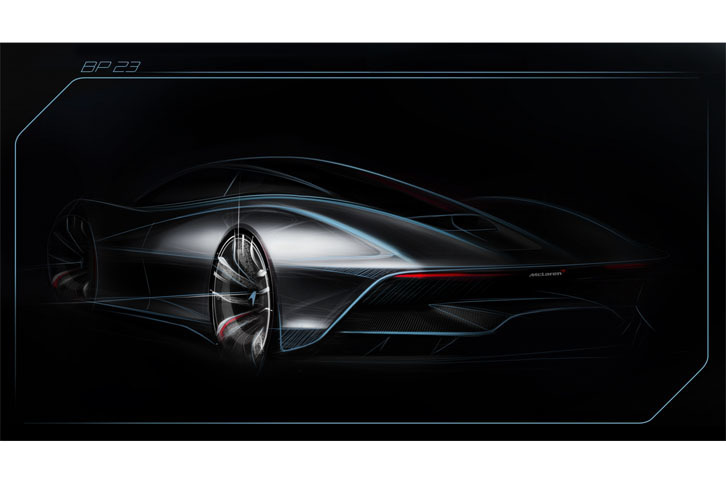 マクラーレン“ハイパーGT”のイメージスケッチ。