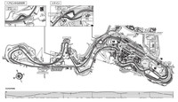 今回「メガーヌR.S.」が走った「鈴鹿サーキット 国際レーシングコース」のコース図。全長は5807m。F1世界選手権や国内の最高峰レースが開催される名コースである。