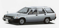 1985年「三菱ミラージュ バン」。ワゴンと共用するボディーは2段式ルーフが特徴。エンジンは直4 SOHCの1.3／1.5リッターガソリンまたは1.8リッターディーゼルで、4WDも用意された。