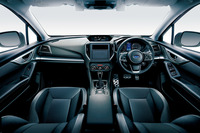 従来型に比べ、大幅にグレードアップされたインテリアの質感も最新モデルのセリングポイント。0次安全を重視するスバル車らしく、視界のよさに起因する運転のしやすさも「インプレッサスポーツ」の特徴だ。