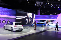 フォルクスワーゲンのブース。