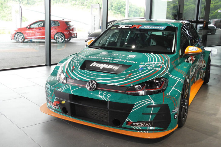 TCRジャパンシリーズに参戦していた「ゴルフGTI TCR」。「Volkswagen和歌山中央RT with TEAM和歌山」の車両で、2019年のサンデーシリーズでは年間チャンピオンに輝いている。