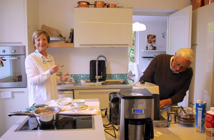 和気あいあいの連携プレーが展開される。