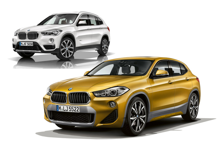 同じコンパクトクラスの“BMW Xモデル”である「X1」（左上）と「X2」（右下）。「X3」と「X4」、「X5」と「X6」に見られるような大きな違いが感じられないのは事実だ。
