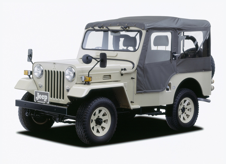 「三菱ジープ」。写真は1998年6月にリリースされた「最終記念生産車」（J55）。2.7リッター直4ディーゼルターボエンジンを搭載。