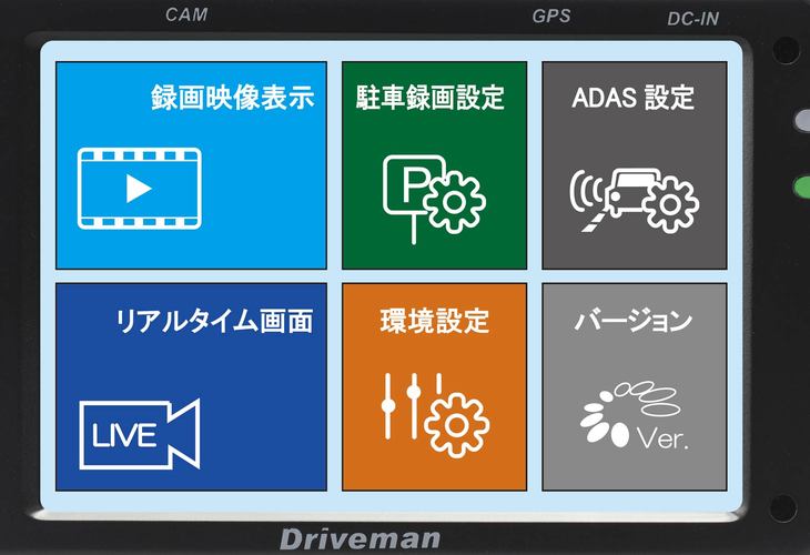 3.5インチ・モニターはタッチ式で操作性も良好だ。
