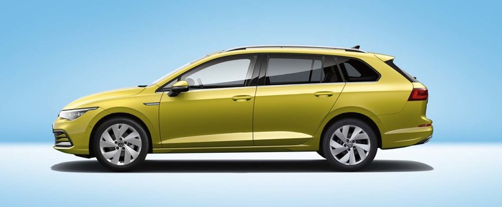 新型フォルクスワーゲン・ゴルフヴァリアント（ボディーカラー：ライムイエローメタリック）