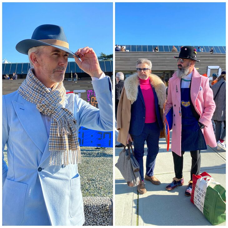 中庭には、今回もインフルエンサーをはじめとするファッショニスタたちが集った。