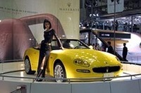 
	初の一般公開となるマゼラーティブースの目玉「スパイダー」。
	 