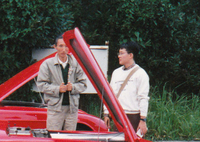 『SUPER CG』編集記者時代の筆者と小林彰太郎氏。取材協力者の方が撮影してくださったもの。