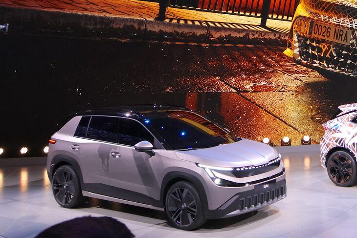 「シュコダ・エピック コンセプト」。フォルクスワーゲングループのプレス発表会で。