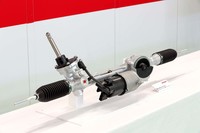 「DPA-EPS」と呼ばれる最新の電動パワーステアリング。ダイレクト感が得られるためスポーツカーに適しているとされる。今回披露された最新型では“切り始めの引っかかる感覚”がより改善されているという。