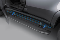 「GX550“バージョンL”」には「オート電動格納式ステップ」も備わる。