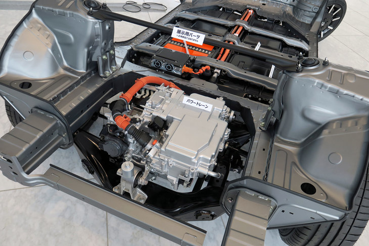 「ホンダe」はパワートレインをリアに搭載し、後輪を駆動するRRだ。
