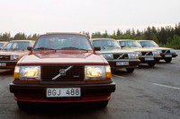 こちらは「ボルボ240系」の各モデル。写真手前が「240ターボ」（1980年）だ。