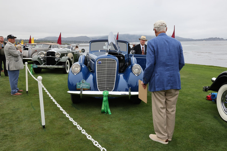 19の国と米国33の州から220台の車両が参加した2022年の「ペブルビーチ・コンクール・デレガンス」。毎年、米カリフォルニアの名門ゴルフコース、ペブルビーチ・ゴルフリンクスの18番ホールが会場となる。