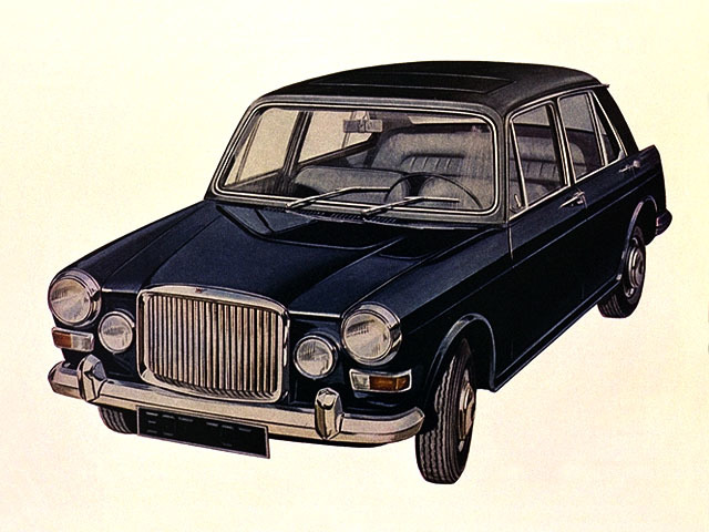 1963年秋に登場した「バンデン・プラ・プリンセス1100」。小さな高級車という表現がふさわしいクルマで、ウオールナットと本革でしつらえられた車内には、後席用のピクニックテーブルが設けられていた。