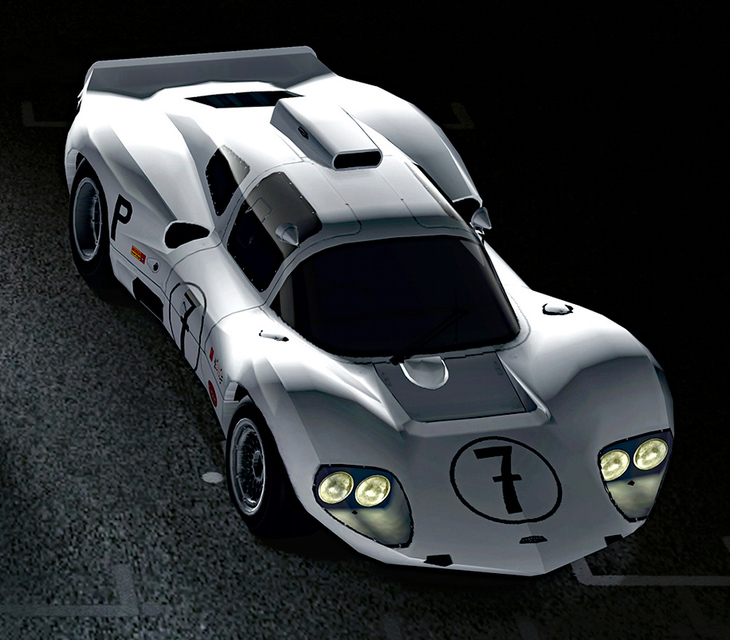 クローズドボディーの「シャパラル2D」。ニュルブルクリンク1000kmで大金星を挙げた。