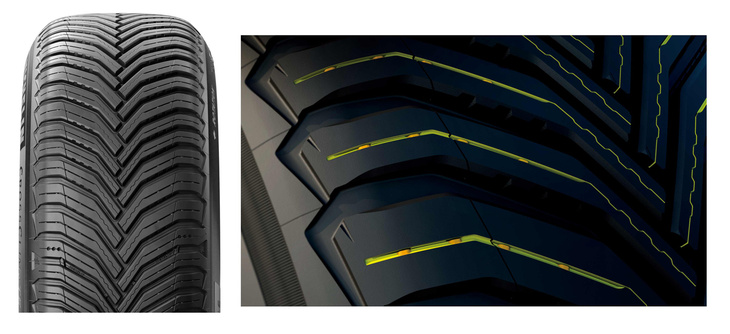 Vシェイプトレッドパターンも、ブロックの倒れ込みやエッジ効果などに注力したさまざまな工夫が凝らされる。