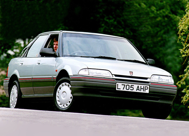 1989年に登場した2代目「ローバー200」。BL時代の1979年に業務提携を結んだホンダとの共同開発車で、「ホンダ・コンチェルト」と基本設計を共有する。