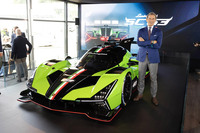 ランボルギーニが発表した新型レーシングカー「SC63」のプロトタイプ。FIA世界耐久選手権のハイパーカークラスと、IMSAスポーツカー選手権のGTPクラスに参戦するために開発されたLMDh車両だ。