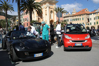 ビーチサイドに設けられた参加受付ゲート。