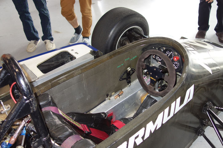 【レーシングマシン展示】「MIZUNO・SPORTS・88S」 1988年富士GC参戦マシンのコックピット。