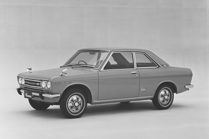 「ダットサン・ブルーバード1800SSSクーペ」。1968年に追加設定されたクーペ。国内専用モデルだったため、北米在住の510マニアはクーペに憧れ、いっぽう日本のマニアは国内ではタマが少ない2ドアセダンを欲しがるという「ない物ねだり」が起きている。