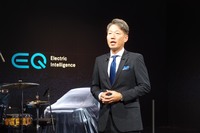 メルセデス・ベンツ日本の上野金太郎社長。今回の展示は、ここ数年続いている同社の好調をさらに加速させるものになると、自信を示した。