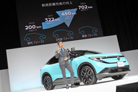 「リーフ」の歴史と、初代からの進化のほどを解説する磯部氏。