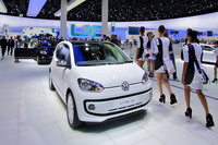 フランクフルトショーで発表された「フォルクスワーゲンup!」。（写真＝生方聡）